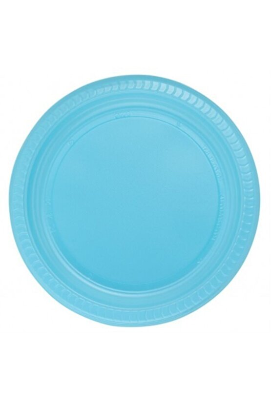 Açık Mavi Plastik Tabak 25 Adet