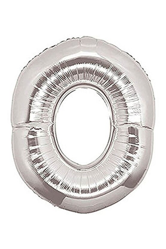 0 Rakam Silver Folyo Balon Sayılı Balon 100 Cm Dev Boy