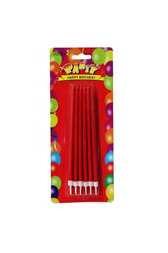 20cm 6 Lı Kırmızı Mum