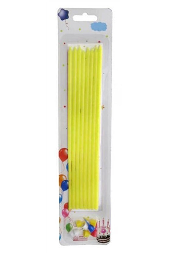 20cm Sarı Mum 6 Lı