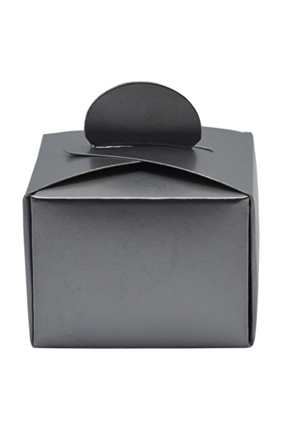 Gümüş (gri) Renk Lokum Kutusu 50 Adet