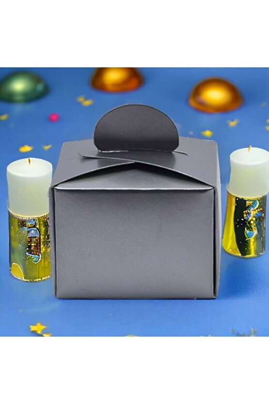 Lokum Kutusu - Küp - Gümüş 50li