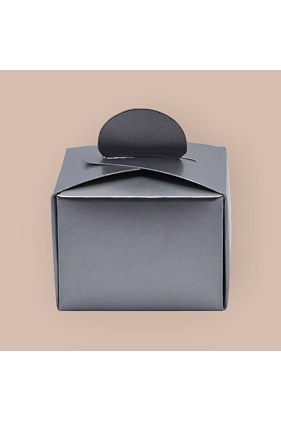 Lokum Kutusu - Küp - Gümüş 50li