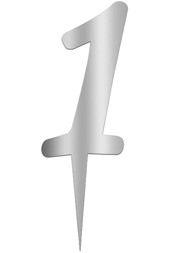 Gümüş Renkli Rakam Pasta ve Kek Pleksi