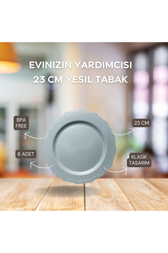 Mika Tabak& Parti Tabak&parti Mika Tabak & Doğum Günü Tabak & Plastik Tabak 23 Cm - 6 Adet