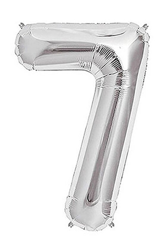 7 Rakam Silver Folyo Balon Sayılı Balon 100 Cm Dev Boy