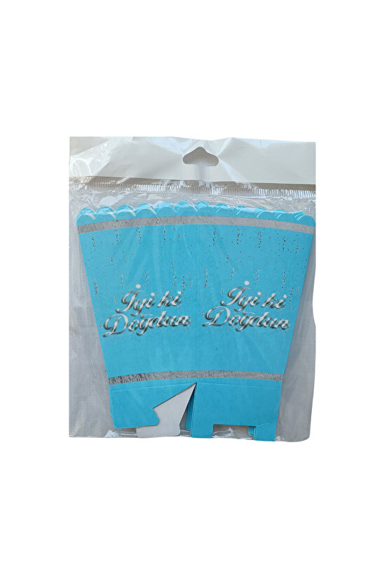 İyi Ki Doğdun Mavi Mısır Kutusu (İyi Ki Doğdun Mavi Popcorn) 8li