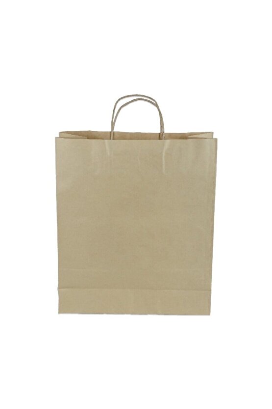 Çanta Kraft 32x40x12cm Burgu Sap 50 Adetli - 50 Adetli Paket