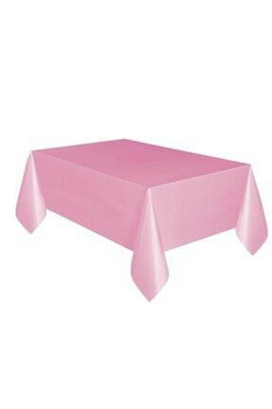 Star Pembe Doğum Günü Plastik Masa Örtüsü (120x180cm)