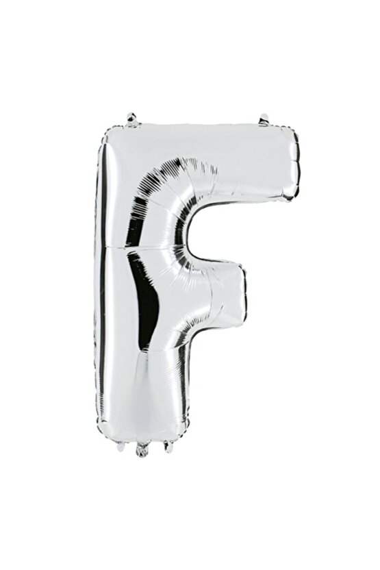 Folyo Balon 40 Inç 100cm F Harfi Gümüş Renk