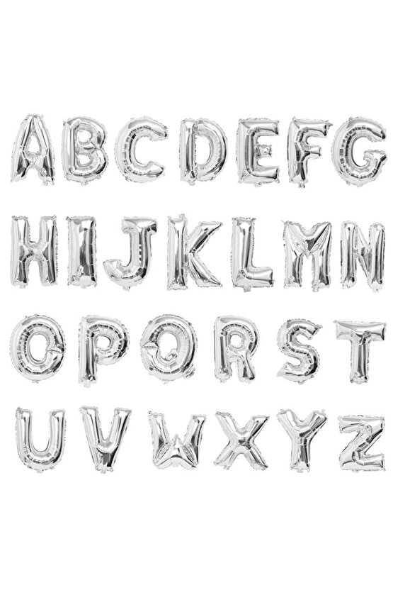 Folyo harf balon 40 100cm G harfi Gümüş