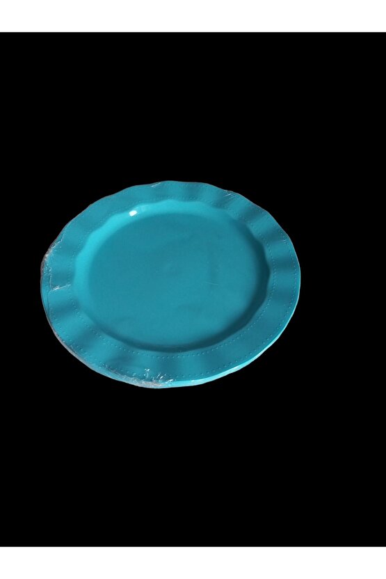 New York Mavi Plastik Tabak Sert Mika 22 Cm 6lı