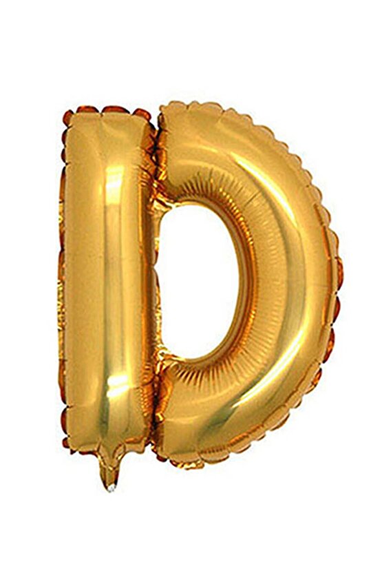 D Harf Gold Folyo Balon Harfli Balon 100 Cm Dev Boy