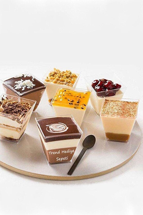 Plastik Prizma Kapaksız Şeffaf Kase 200cc 20 Adet