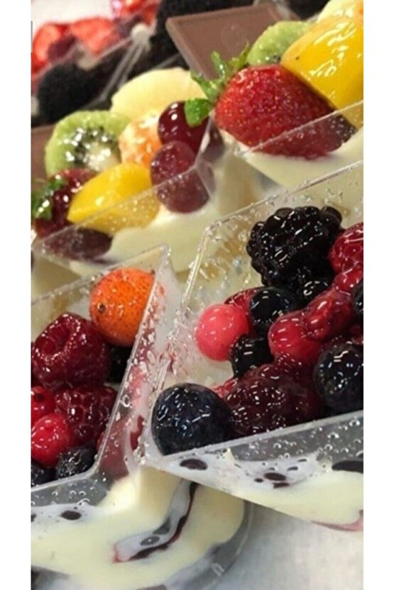 Kristal Plastik Akrilik Prizma Kübik Kase 200cc 24 Adet - Kapaksız