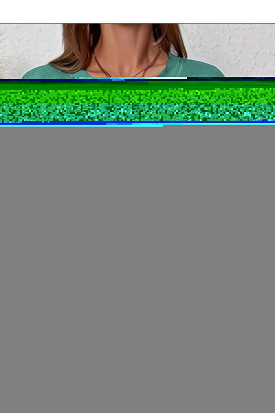 Kadın Kısa Kollu Bisiklet Yaka Kalp Baskılı Süprem Bluz