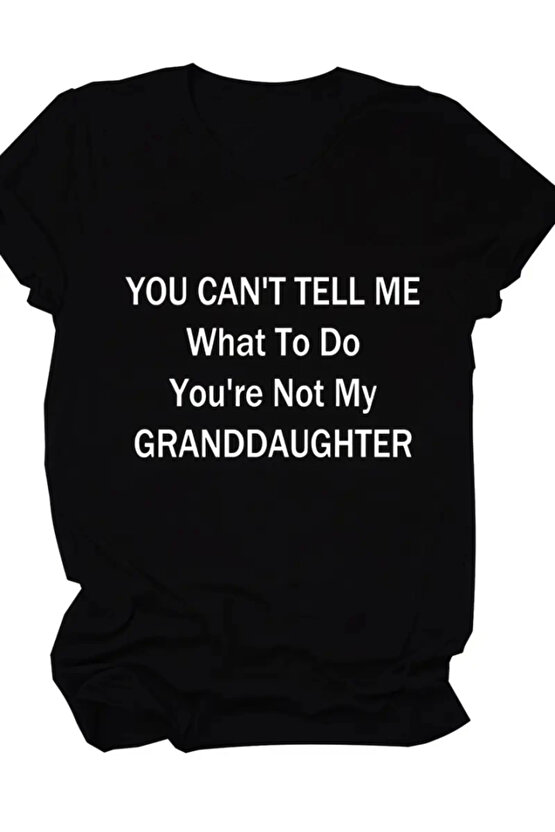 Baskılı Oversize Bisiklet Yaka T-shirt - Siyah