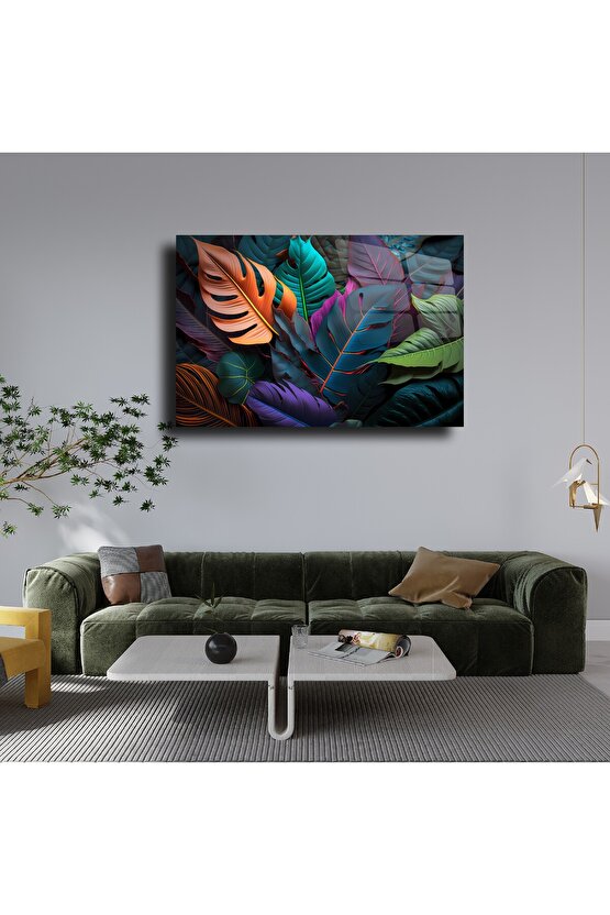 ÇiçekTemalı Cam Tablo Duvar Dekoru 2