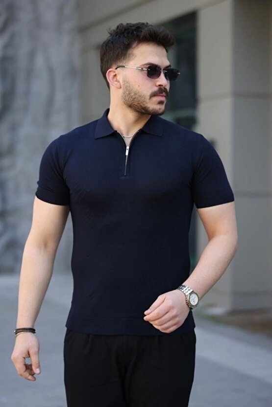 Erkek Viskon Kumaş Polo Yaka Tişört