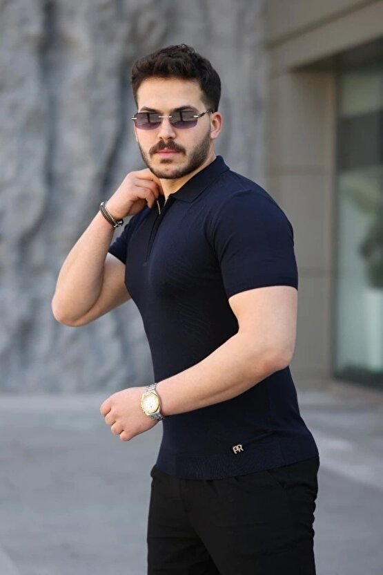 Erkek Viskon Kumaş Polo Yaka Tişört