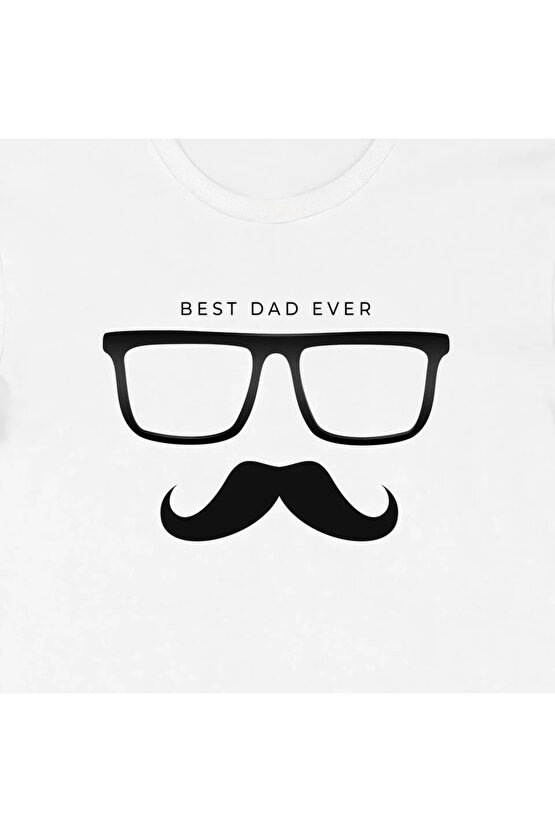 Babalar Günü Baskılı T-shirt - Beyaz
