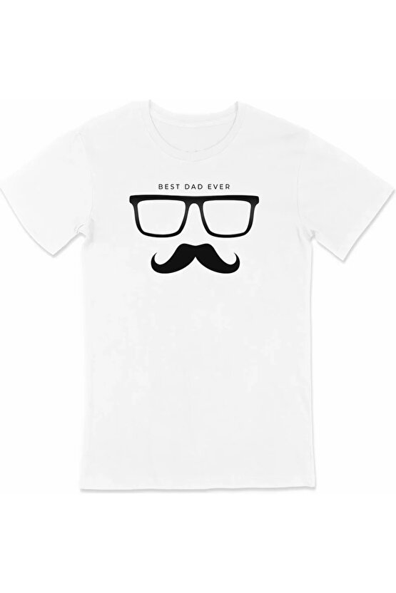 Babalar Günü Baskılı T-shirt - Beyaz