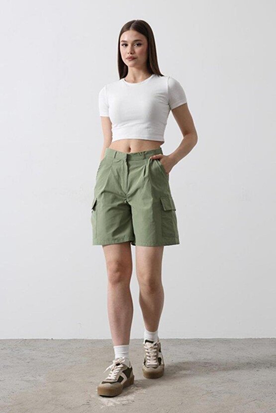 Cargo Cepli Şort - Haki