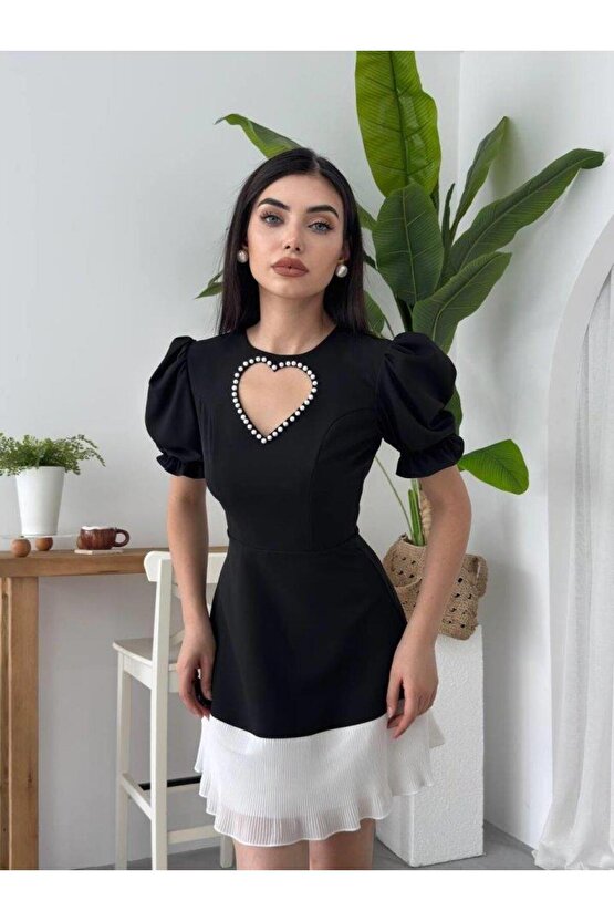 Safe Kalp Detaylı Elbise