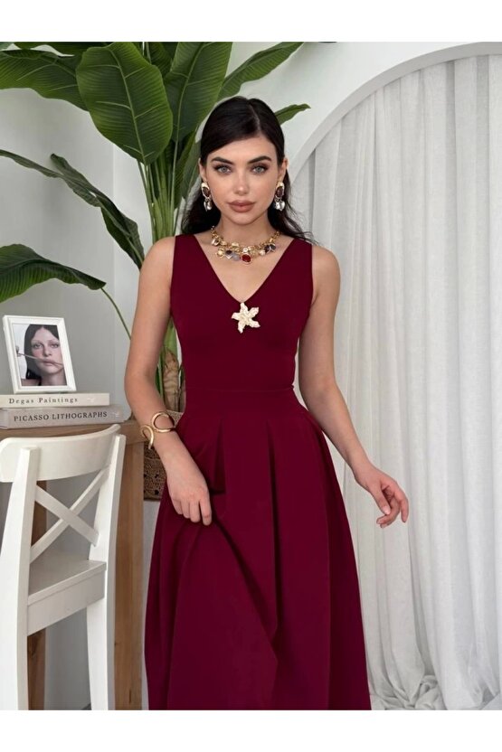 ate Yıldız Detaylı Elbise