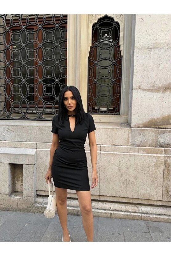 POO YAKA YAKA KEER DETAYI KAE EBİSE Siyah