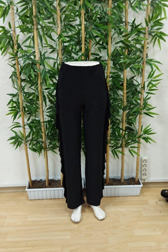 Yüksek Bel Volanlı Sandy Pantolon