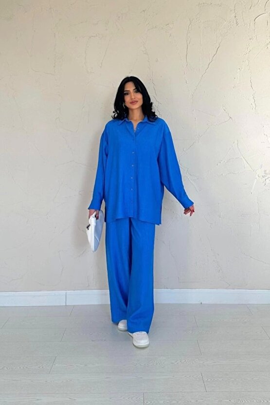 aks Alice Gömlek Ve Bol Kesim Pantolon Takım