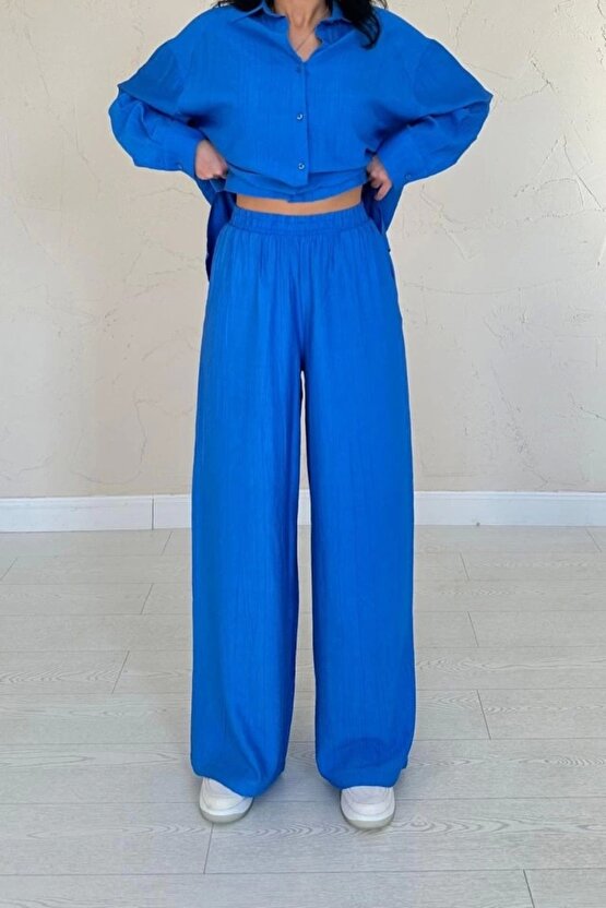 aks Alice Gömlek Ve Bol Kesim Pantolon Takım