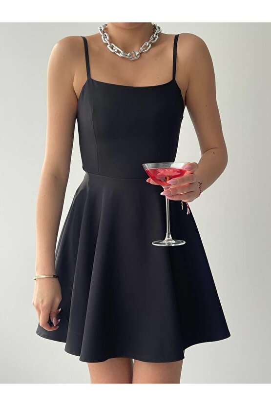 Gökyüzü Moda Pole İp Askılı Elbise