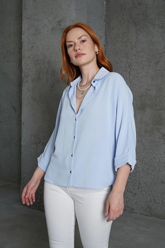 Kol Katlama Detaylı Bebe avi Gömlek