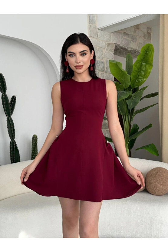 ore İnci Detaylı Elbise