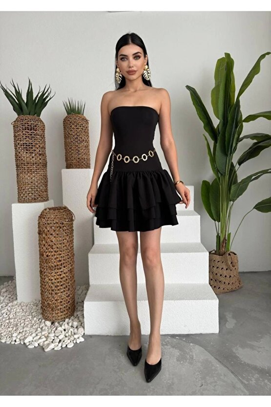 Vosges traplez ini Elbise