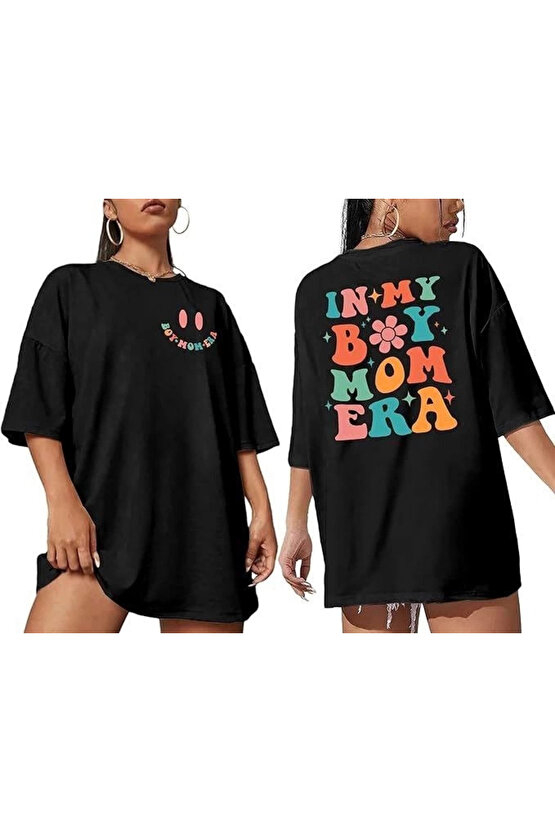 Bisiklet Yaka Kısa Kol Baskılı Tshirt iyah