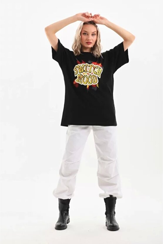 Unisex Baskılı Oversize Thirt  iyah