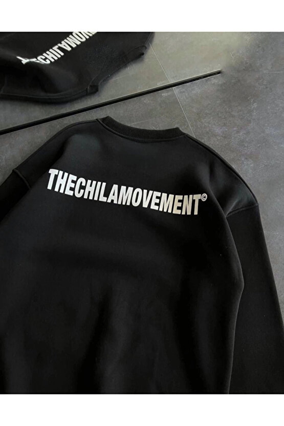 MDB Kışlık Bisiklet Yaka Oversize Baskılı weathirt iyah