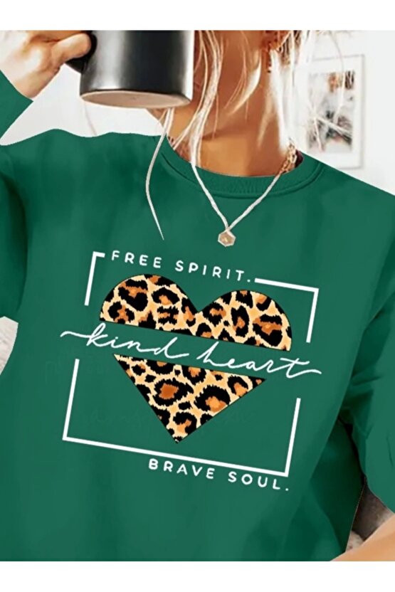 Kadın Uzun Kollu Bisiklet Yaka Desenli Viskon Iki Iplik Bluz