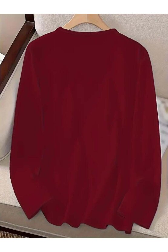 Kadın Uzun Kollu Bisiklet Yaka Köpek Resimli Viskon Bluz