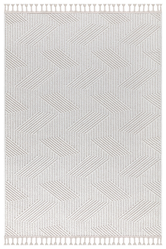 Mumbai 434 Beyaz Yumuşak Dokulu Halı Kilim Salon Mutfak Koridor  Yolluk Dokuma Makine Halısı