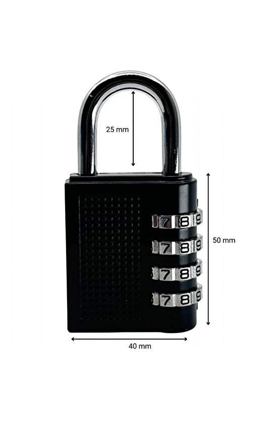 Şifreli Asma Kilit 50 Mm 4 Basamaklı