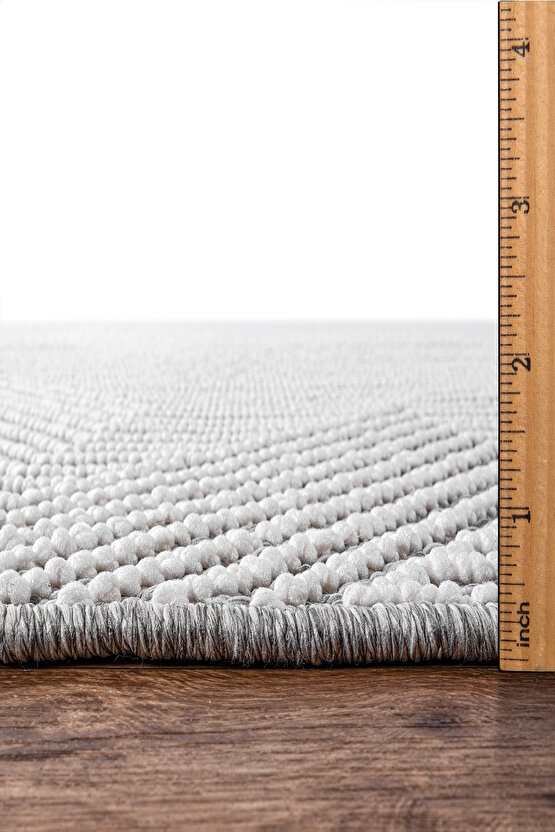 Mumbai 434 Gri Yumuşak Dokulu Halı Kilim Salon Mutfak Koridor  Yolluk Dokuma Makine Halısı