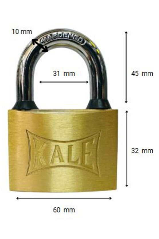 Asma Kilit Sarı 60 Mm