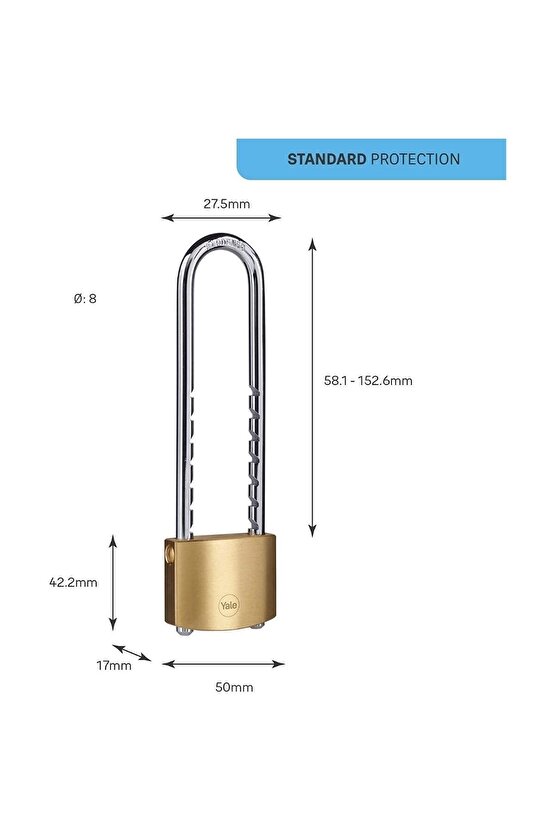 Halka Ayarlı Pirinç Asma Kilit 50 Mm