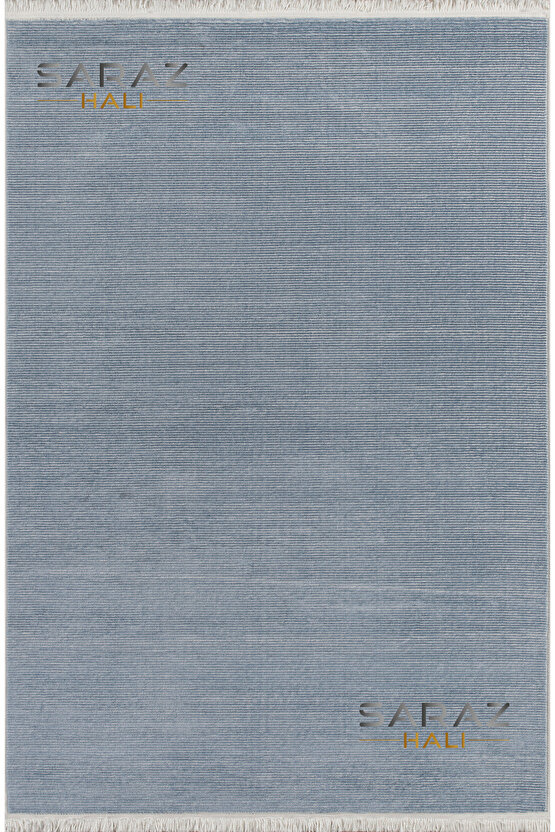 Parma Düz Mavi Model Dokuma Halı Kilim Yolluk Salon Halısı Modern Dokuma