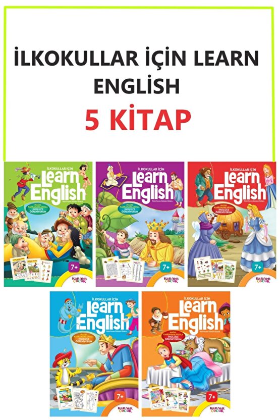 Ilkokullar Için Learn English Set (5 - Kitap)
