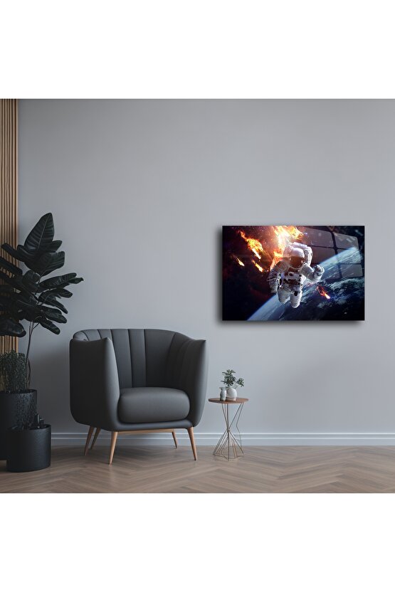 Uzayda Yalnız Astronot Duvar Posteri